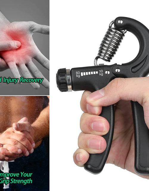 Load image into Gallery viewer, Grip Strength Trainer, Hand Grip Strengthener, Adjustable Resistance 22-132Lbs (10-60Kg), Non-Slip Gripper, Perfect for Musicians Athletes and Hand Injury Recovery