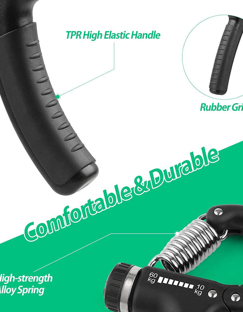 Load image into Gallery viewer, Grip Strength Trainer, Hand Grip Strengthener, Adjustable Resistance 22-132Lbs (10-60Kg), Non-Slip Gripper, Perfect for Musicians Athletes and Hand Injury Recovery