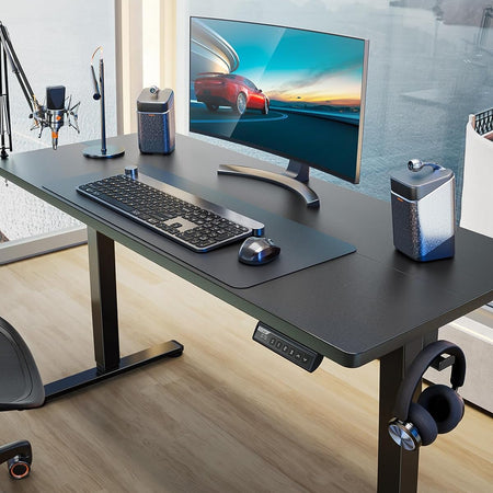Height Adjustable Electric Standing Desk, 48 X 24 Inches Sit Stand up Desk, Memory Computer Home Office Desk (Black)