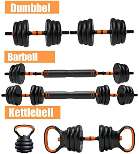CANMALCHI Adjustable Dumbbells Weights Set 44Lbs for Indoor Workout Dumbbell Weight Barbell Perfect