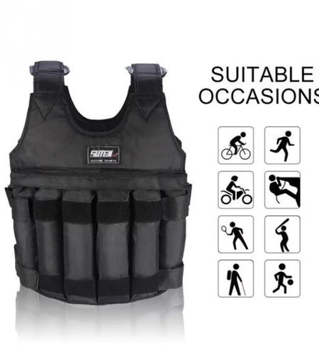 Weighted Vest for Men Workout - Adjustable Weight Vests 20Lbs/ 30Lbs/ 40Lbs/ 50Lbs/ 100Lbs Max Loading 110Lbs Workout Equipment