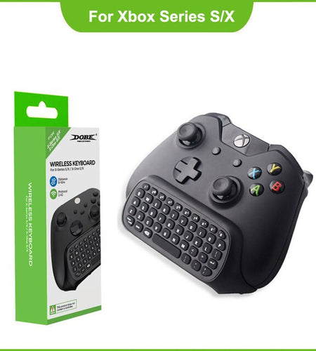 Wireless 2.4Ghz Mini Controller Keyboard Gaming Chatpad with Audio/Headset Jack for  Controller Accessories