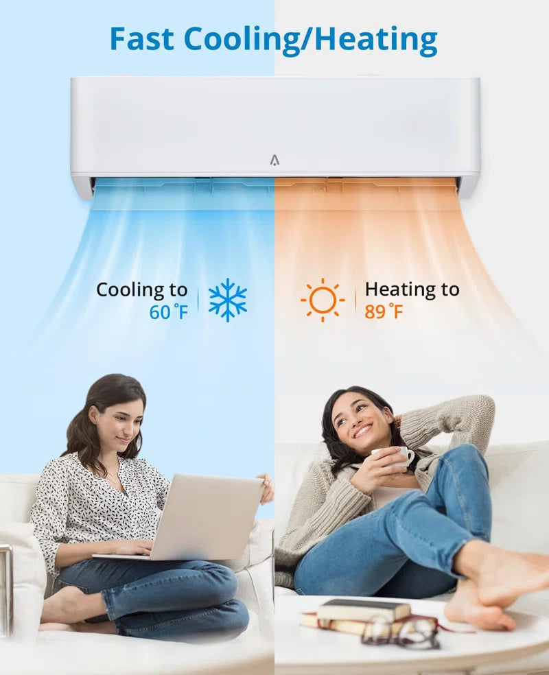 18000 BTU Ductless Mini Split Air Conditioner with Remote Included