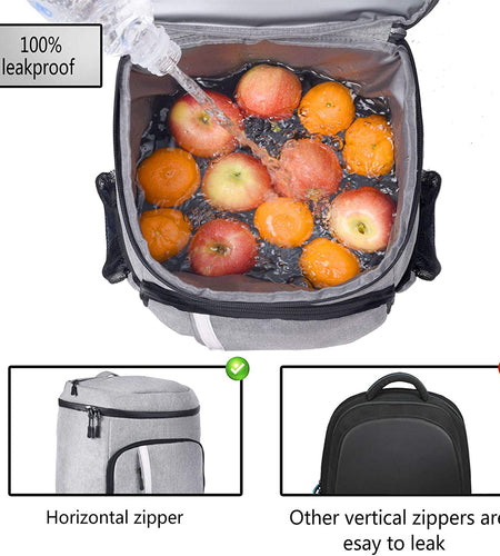 Backpack Cooler Leakproof Insulated Waterproof Backpack Cooler Bag, Lightweight Soft Beach Cooler Backpack for Men Women to Work Lunch Picnics Camping Hiking, 30 Cans