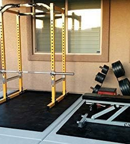 American Floor Tiles - Heavy Duty Stall Tiles - Stable/Horse Tiles - Thick, Durable Rubber Flooring Solid Black 8' X 20' Set 1/2" Thick (40 Tiles Total)