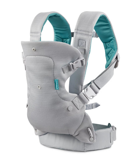 Flip 4-In-1 Convertible Light & Airy Baby Carrier, 4-Position, 8-32Lb, White