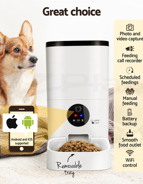 Load image into Gallery viewer, I.Pet Automatic Pet Feeder Dog Cat Feeder Camera Wifi Smart Auto Food Dispenser
