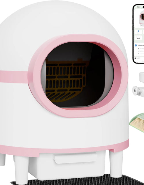 Load image into Gallery viewer, Automatic Cat Litter Box, Safety Protection Self Cleaning Litter Box for Multiple Cats with Deodorizer &amp; Mat &amp; Liner, Double Odor Removal
