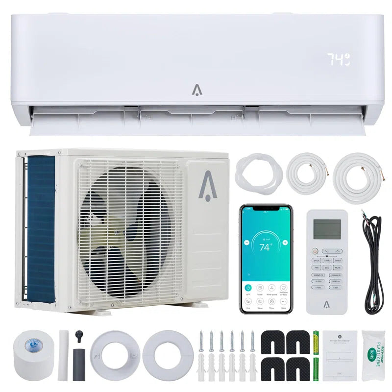 24000 BTU Ductless Mini Split Air Conditioner with Remote Included