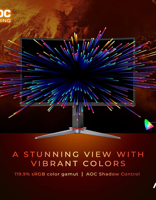 Load image into Gallery viewer, C27G2Z 27&quot; Curved Frameless Ultra-Fast Gaming Monitor, FHD 1080P, 0.5Ms 240Hz, Freesync, HDMI/DP/VGA, Height Adjustable, 3-Year Zero Dead Pixel Guarantee, Black, 27&quot; FHD Curved
