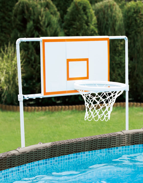 Load image into Gallery viewer, 3.6Ft X 37 Inches Basketball Set with Basketball Hoop Backboard &amp; Rim, for Metal Frame above Ground Pools, White, Inflatable Basketball Included, Adults, Unisex
