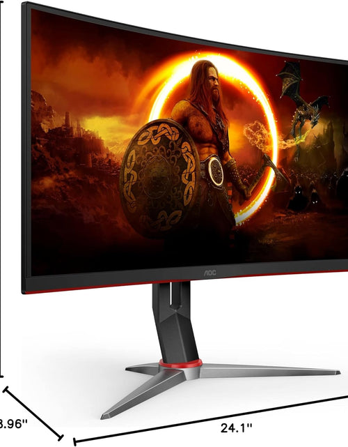 Load image into Gallery viewer, C27G2Z 27&quot; Curved Frameless Ultra-Fast Gaming Monitor, FHD 1080P, 0.5Ms 240Hz, Freesync, HDMI/DP/VGA, Height Adjustable, 3-Year Zero Dead Pixel Guarantee, Black, 27&quot; FHD Curved
