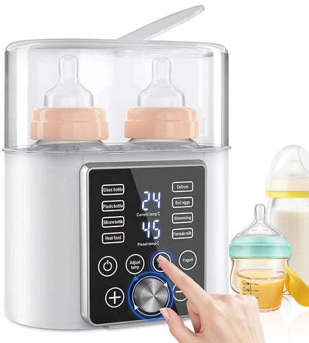 9-In-1 Bottle Warmer, Double Baby Fast Milk Warmer Babies Food Heater & Defrost