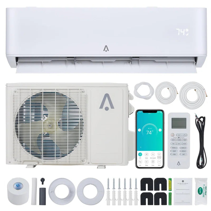18000 BTU Ductless Mini Split Air Conditioner with Remote Included